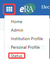 Apps menu showing Personal Profile menu item