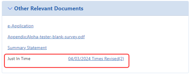 Status Information with JIT link