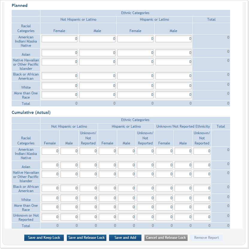 bottom part of Inclusion Enrollement Report screen