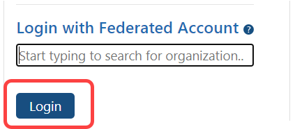 Federated Account dropdown