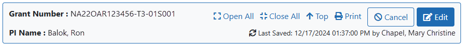 The Submit button on the 'sticky' bar