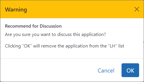 Warning message pop-up that is seen when the "Rescue" button is clicked