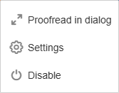 More options menu