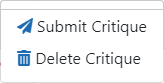 Available actions for a critique that has been started but not submitted