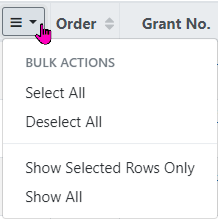 Bulk Actions Tool Lets you Show and Select Rows