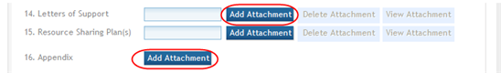 Samples of the two types of Add Attachment buttons are shown