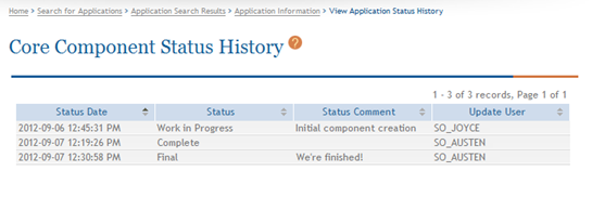 Component Status History