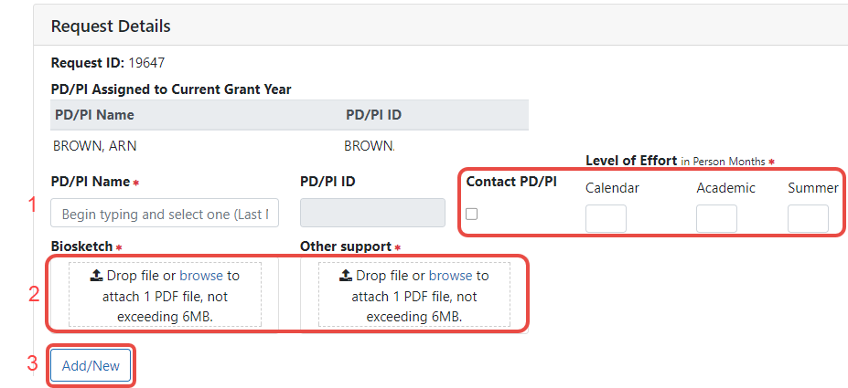 Modify PI data