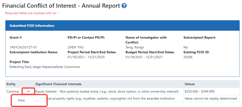 View link on the Annual Report