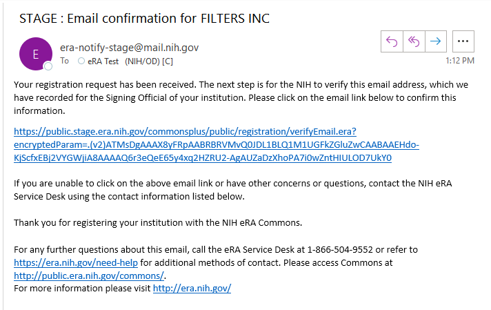 Email confirmation for registration request. Email confirmation for registration request.