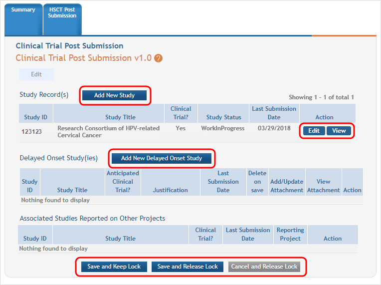 Showing the CT Post Submission window with Edit and other buttons available