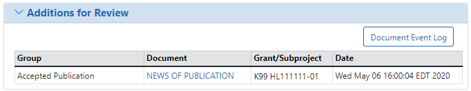 Additions for Review screen via Status Information