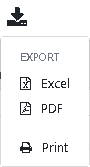 Download Tool Lets you Print or Export to Excel or PDF