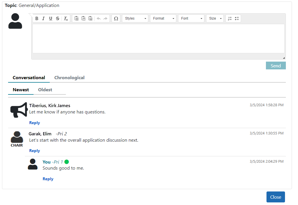 VM Discussion Dashboard Announcements and comments area VM Discussion Dashboard Announcements and comments area