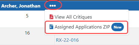 Assigned Applications Zip option