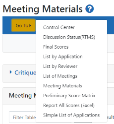 Go To: drop-down menu