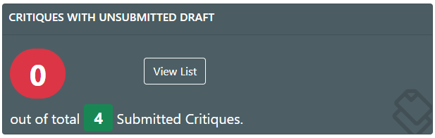 CRITIQUES WITH UNSUBMITTED DRAFT Tile