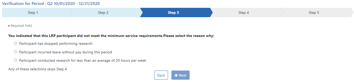 Reasons why participant did not work an average of 20 hours/week question 