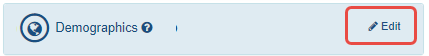 Edit button on section of Personal Profile