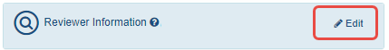 Edit Button on section header of Personal Profile