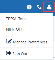 Login Info with Sign Out Link