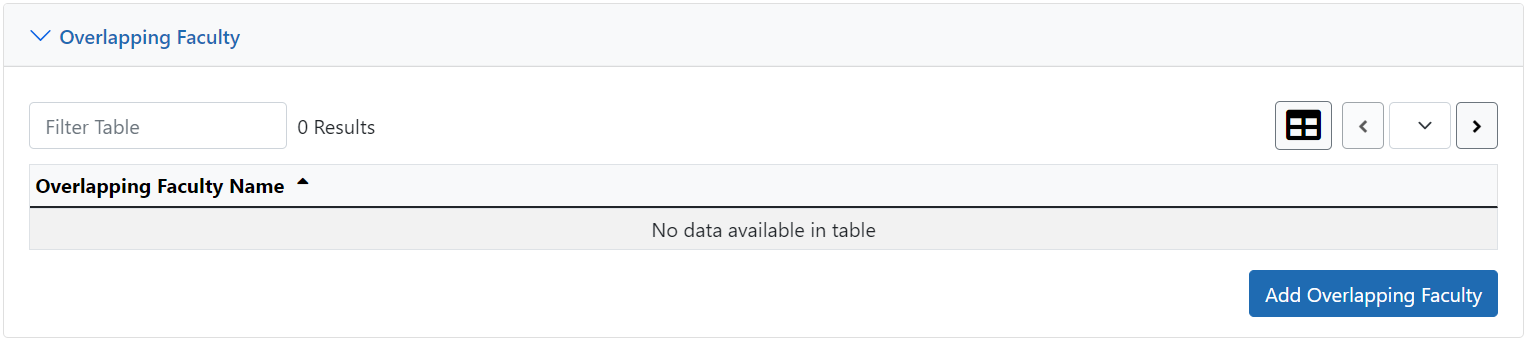 Add Overlapping Faculty Button