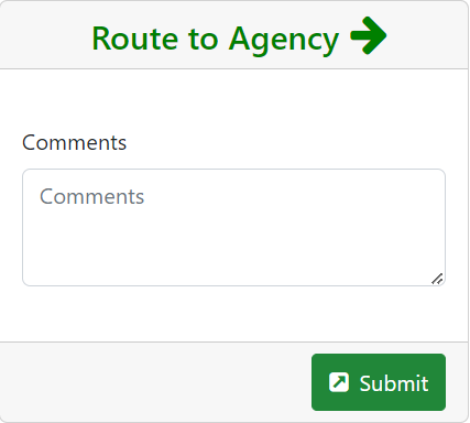 Route to Agency pane