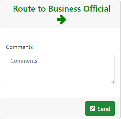 Route to Business Official pane