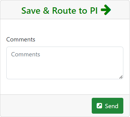 Save and Route to PI pane