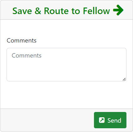 Save and Route to Fellow pane