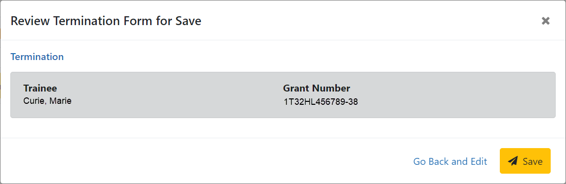 Save & Assign to Me confirmation message