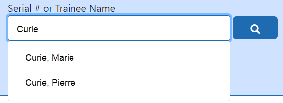 Home Page search with typeahead suggestions displayed