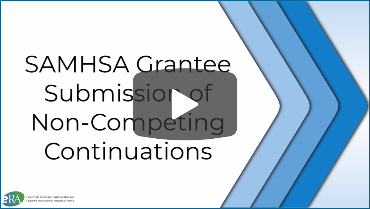 SAMHSA Videos eRA