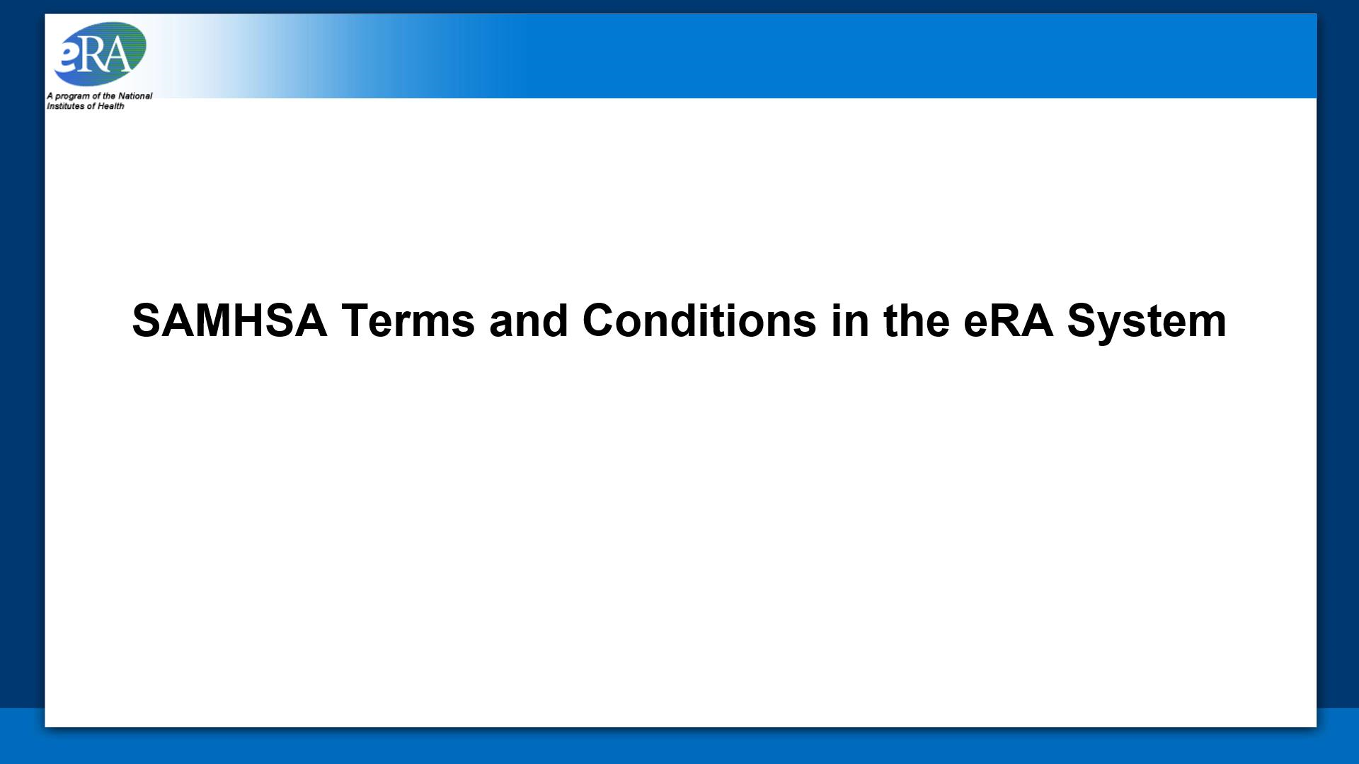 Video: Terms and Conditions for SAMHSA Grantees