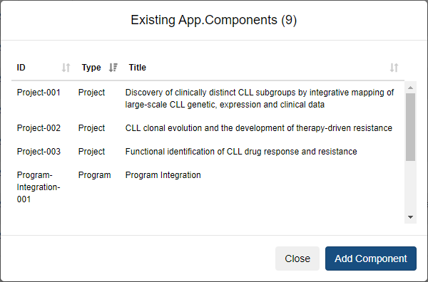 Figure 2: Adding an Existing Application Component (click image to see full size)