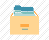 Box icon with archived documents