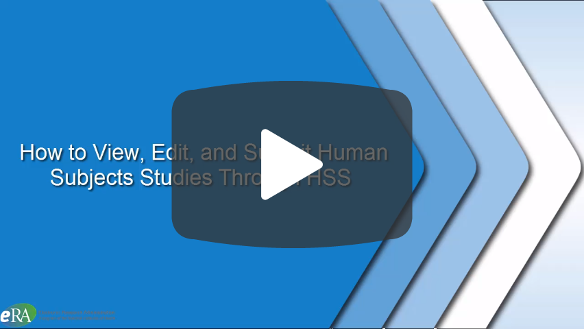 Accessing Human Subjects System 